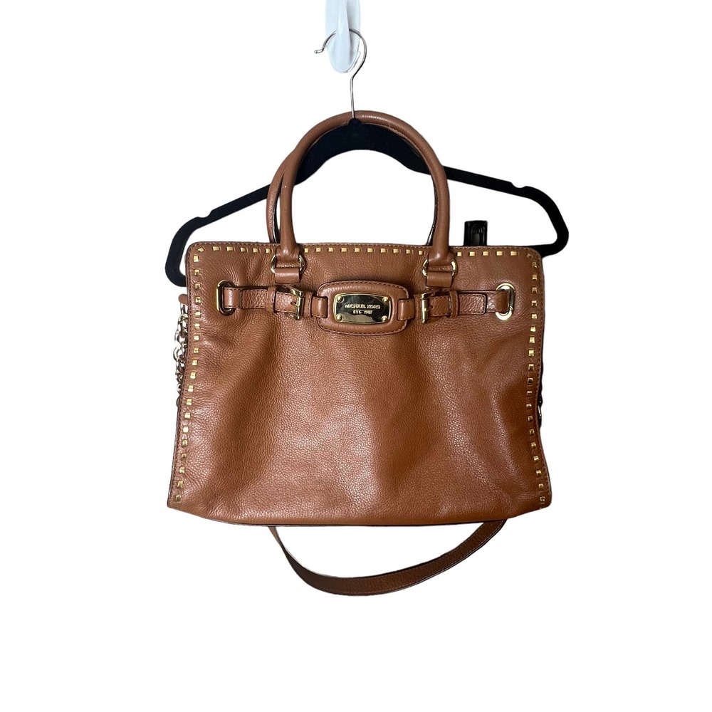 Michael Kors Hamilton large luggage brown gold